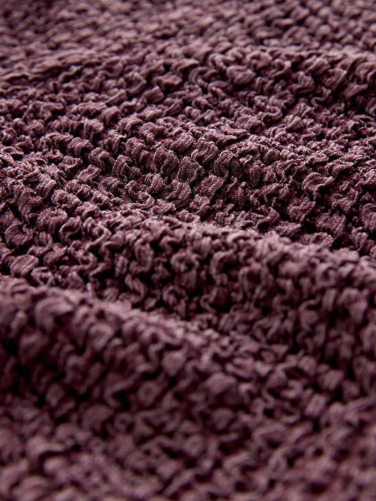 Roz - Textured Button Through Half Sleeve Top - Imaginea 7 din 7