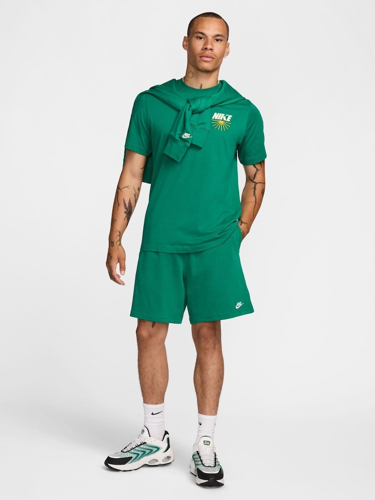 Nike Malachite Green Club Knit Shorts - Image 2 of 7
