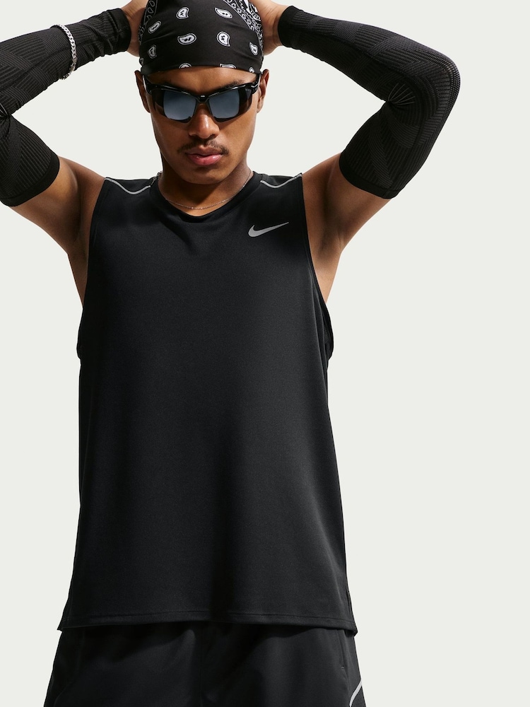 Nike Black 7 Inch Miler Dri-FIT 7 Inch Brief Lined Running Shorts - Image 5 of 5
