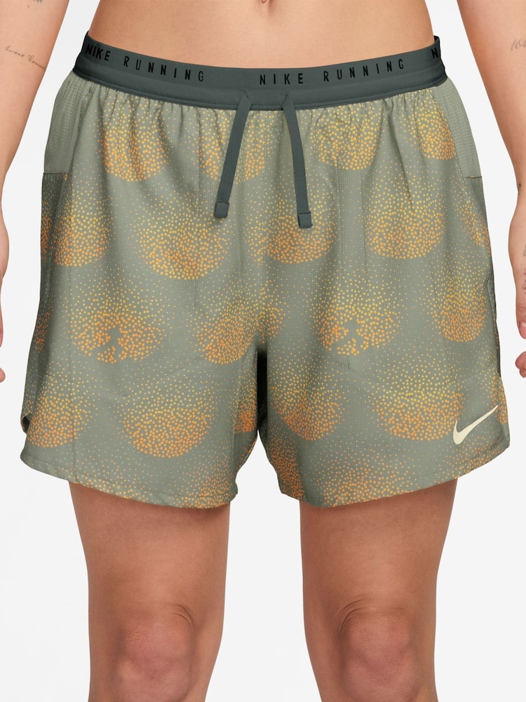 Nike Jade Green Stride Dri-FIT 5 inch Brief Lined Running Shorts - Image 1 of 4 Nike Jade Green Stride Dri-FIT 5 inch Brief Lined Running Shorts - Image 1 of 4