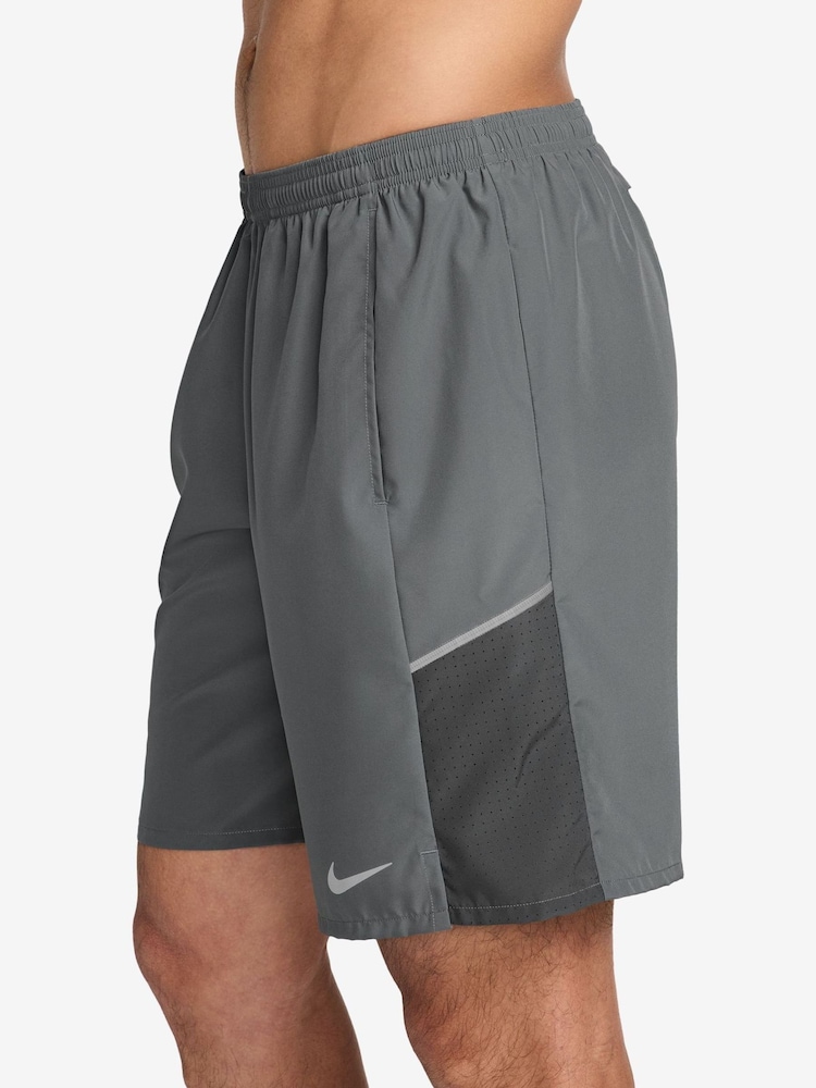 Nike Smoke Grey Miler Dri-FIT 9 Inch Unlined Running Shorts - Image 2 of 4