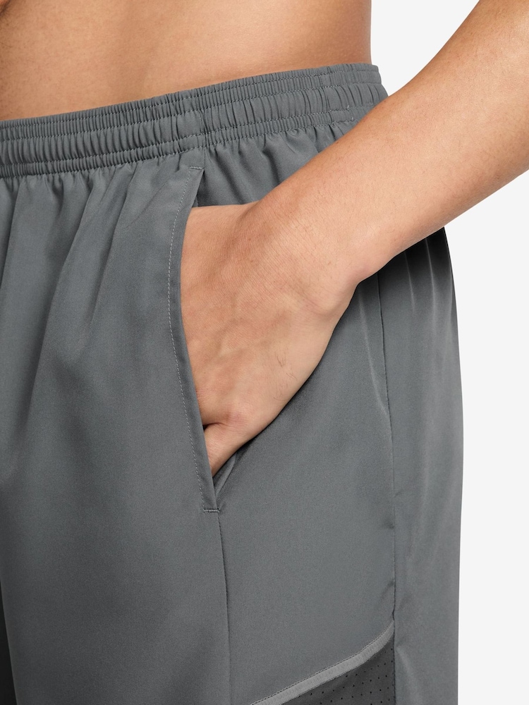 Nike Smoke Grey Miler Dri-FIT 9 Inch Unlined Running Shorts - Image 4 of 4