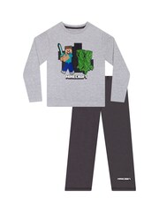 Character Grey Minecraft Gaming Pyjamas - Image 1 of 6