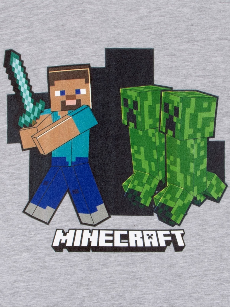 Minecraft Pyjama MINECRAFT Pyjama Shorts Schlafanzug Grün Gr. 116 128 140 152 S0s240t5