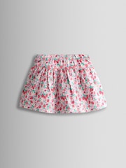 JoJo Maman Bébé Pink Smocked Cap Sleeve Top & Skort Set - Image 4 of 7