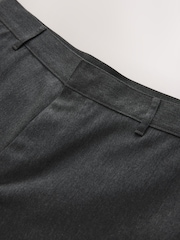 Charcoal Grey Regular Fit Plain Front Smart Shorts 2 Pack - Image 7 of 9