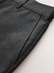 Charcoal Grey Regular Fit Plain Front Smart Shorts 2 Pack - Image 8 of 9