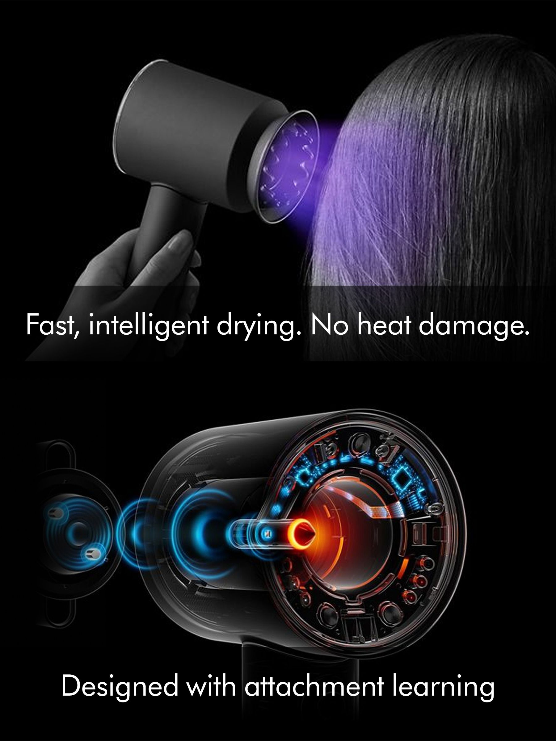 Buy Dyson Straight + Wavy Amber Silk Supersonic Nural Hair Dryer