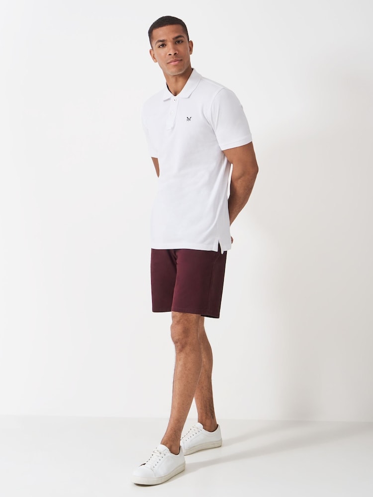 Crew Clothing Red Cotton Bermuda Chino Shorts - Image 1 of 5 Crew Clothing Red Cotton Bermuda Chino Shorts - Image 1 of 5