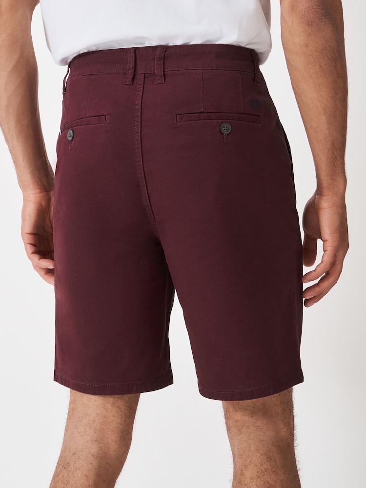 Crew Clothing Red Cotton Bermuda Chino Shorts - Image 2 of 5 Crew Clothing Red Cotton Bermuda Chino Shorts - Image 2 of 5