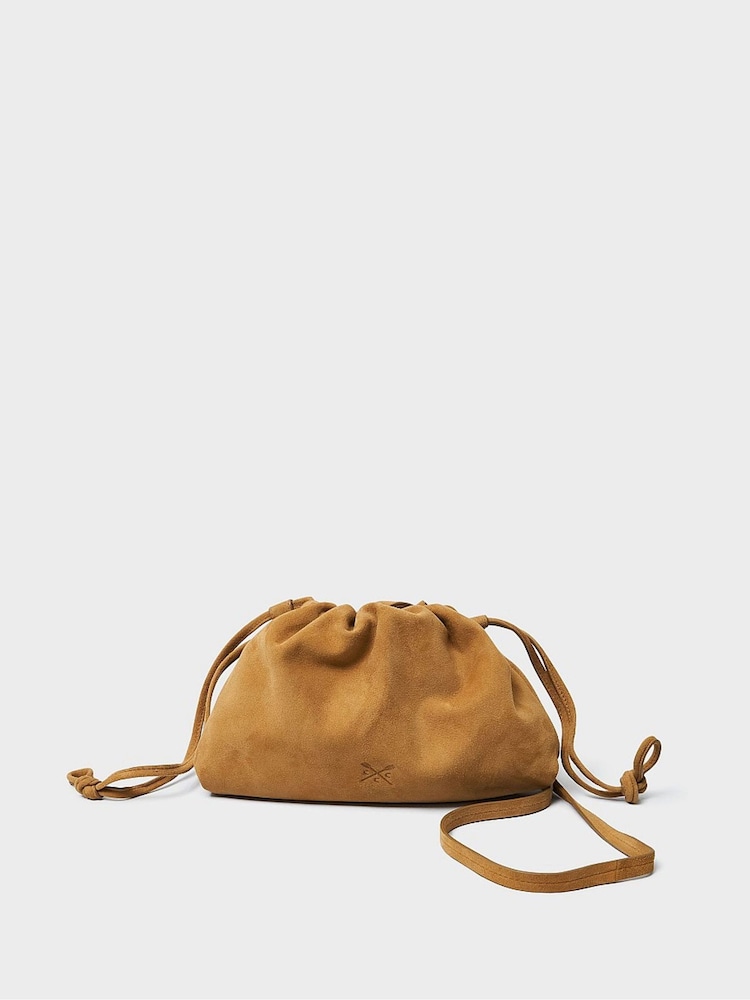 Crew Clothing Brown Drawstring Cross-Body Bag - Image 1 of 2 Crew Clothing Brown Drawstring Cross-Body Bag - Image 1 of 2