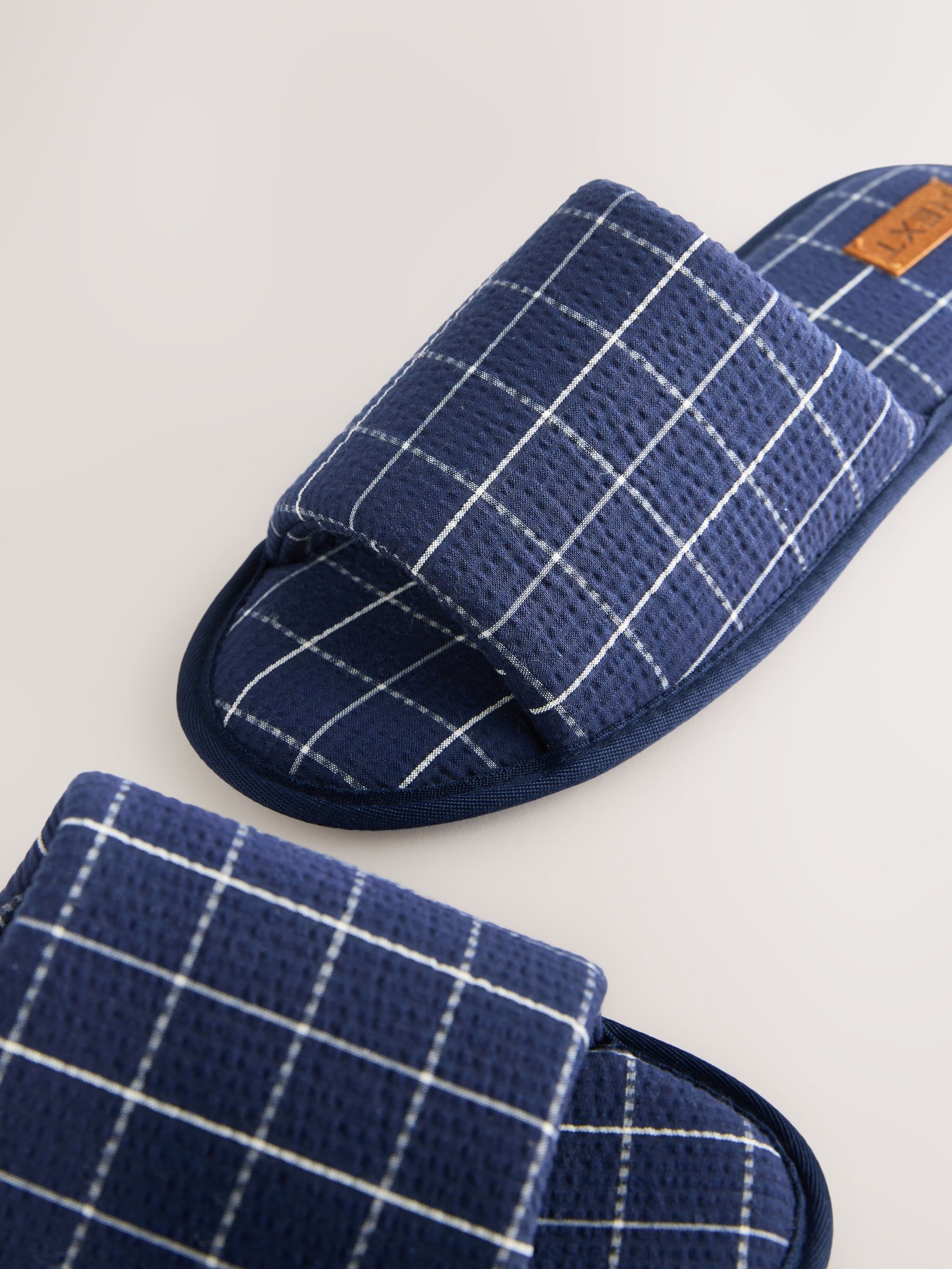 Buy Navy Slim Sole Slipper Sliders from Next USA