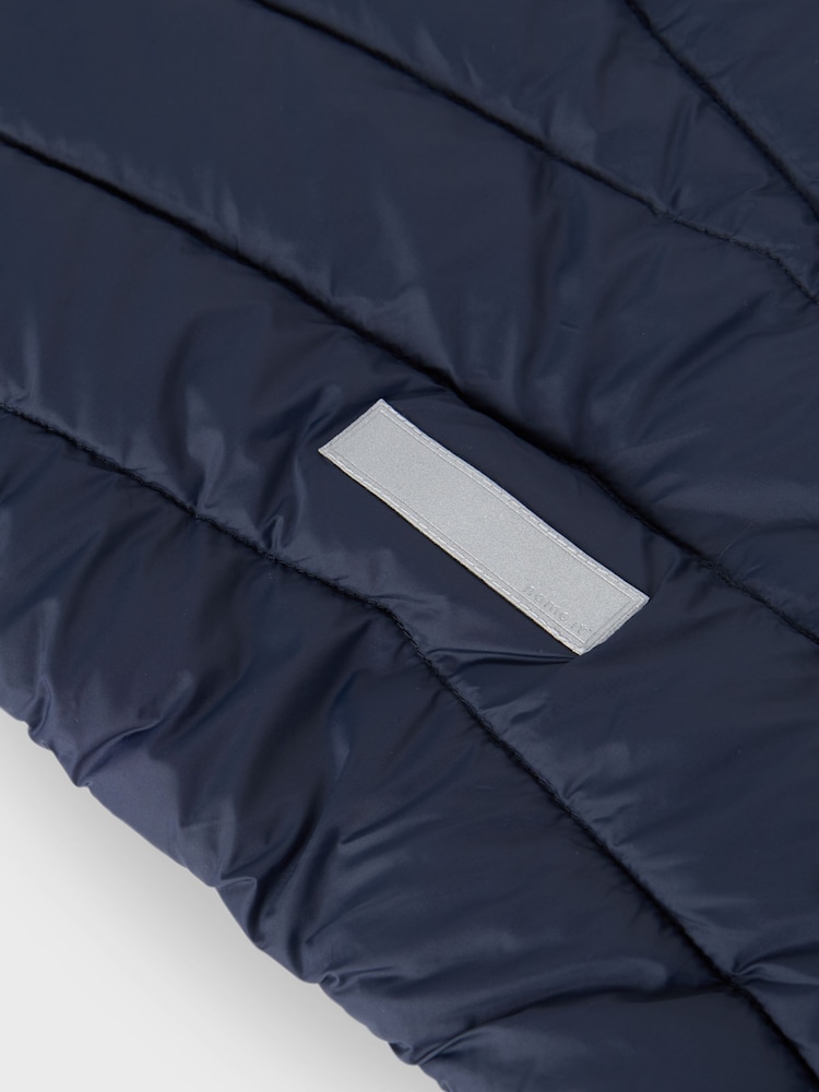 Name It Blue Hooded Puffer Jacket - Image 3 of 3 Name It Blue Hooded Puffer Jacket - Image 3 of 3