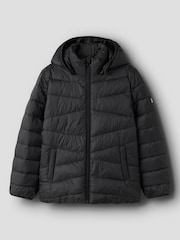 Name It Black Hooded Puffer Jacket - Image 1 of 4