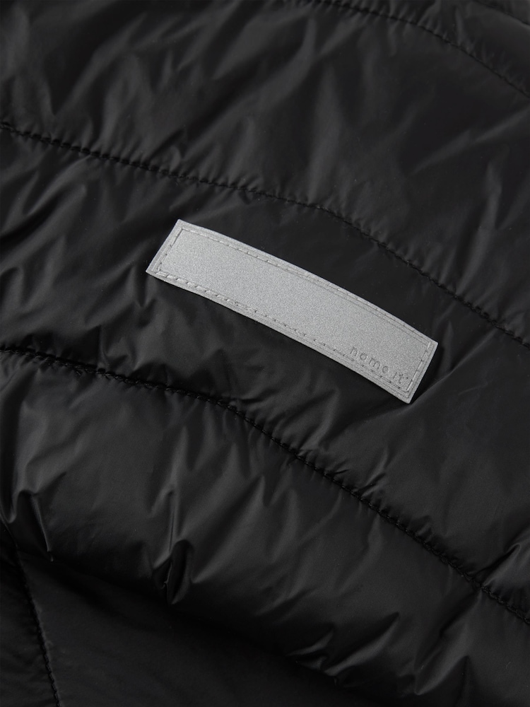 Name It Black Hooded Puffer Jacket - Image 4 of 4 Name It Black Hooded Puffer Jacket - Image 4 of 4