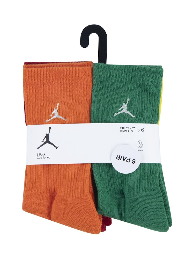 Jordan Orange Everyday Essentials Socks 6 Pack - Image 4 of 4