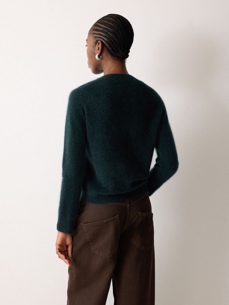 Jigsaw Green Halo Cashmere Jumper - Image 2 of 2 Jigsaw Green Halo Cashmere Jumper - Image 2 of 2
