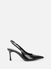 Simmi London Matte Black Liorra Slingback Court Shoes - Image 3 of 5