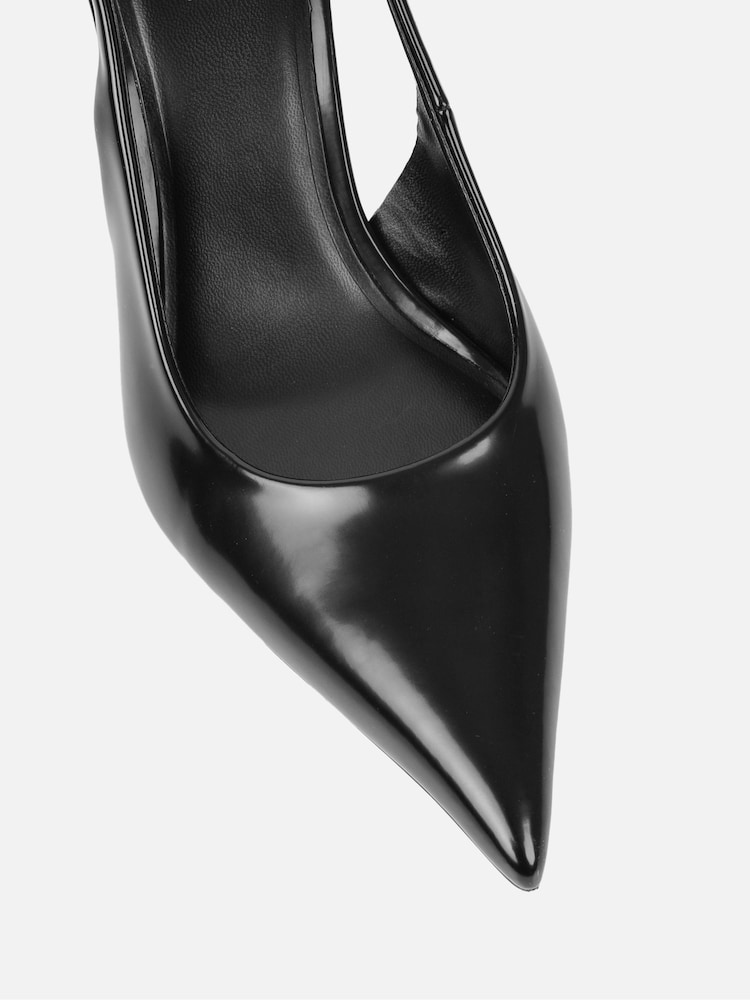 Simmi London Matte Black Liorra Slingback Court Shoes - Image 4 of 4 Simmi London Matte Black Liorra Slingback Court Shoes - Image 4 of 4