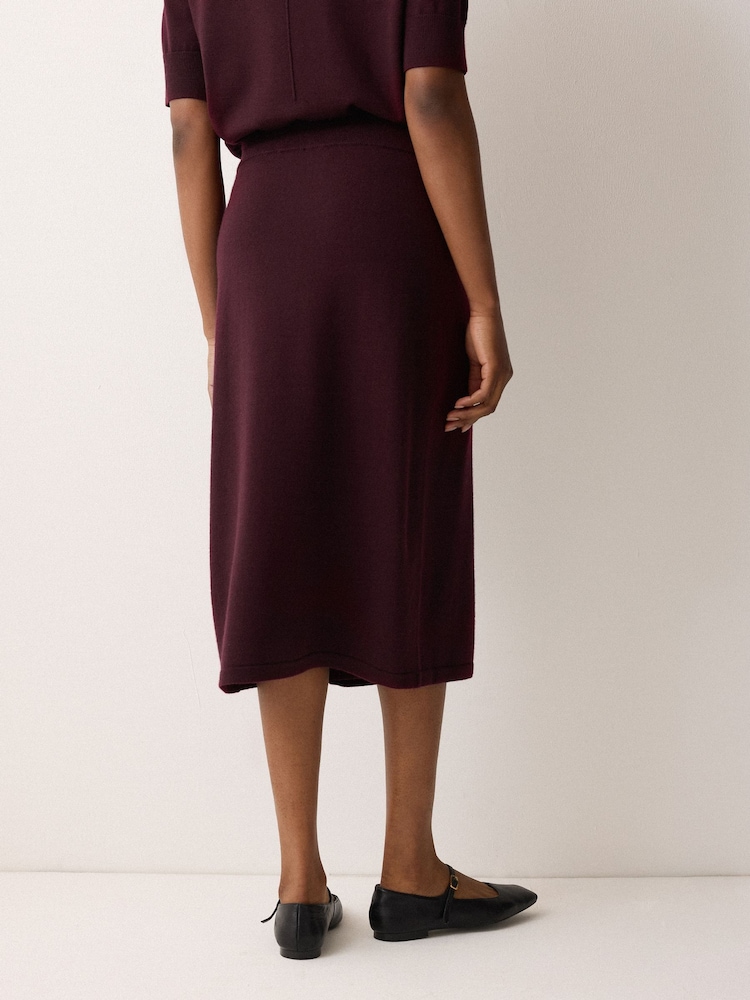Jigsaw Red Red Fine Merino Wrap Skirt - Image 2 of 2 Jigsaw Red Red Fine Merino Wrap Skirt - Image 2 of 2