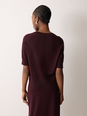 Jigsaw Red Fine Merino Raglan T-Shirt - Image 2 of 2