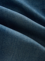 Mid Blue Crosshatch Baggy Fit Classic Stretch Jeans - Image 2 of 5