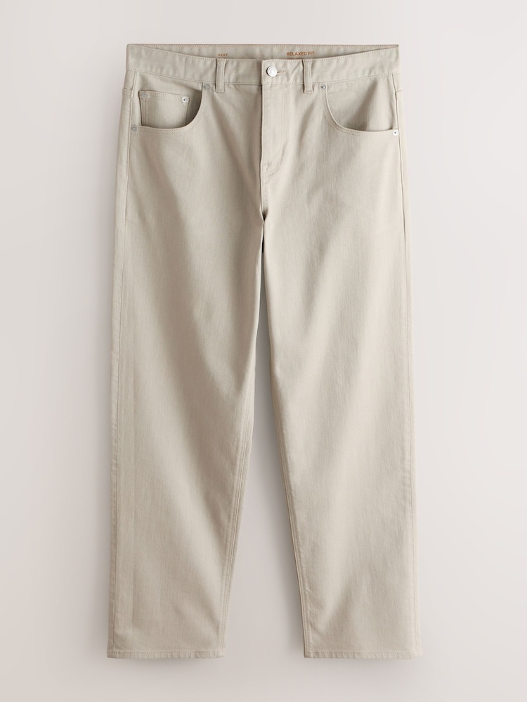 Chalk White Classic Stretch Relaxed Fit Jeans - Image 1 of 4