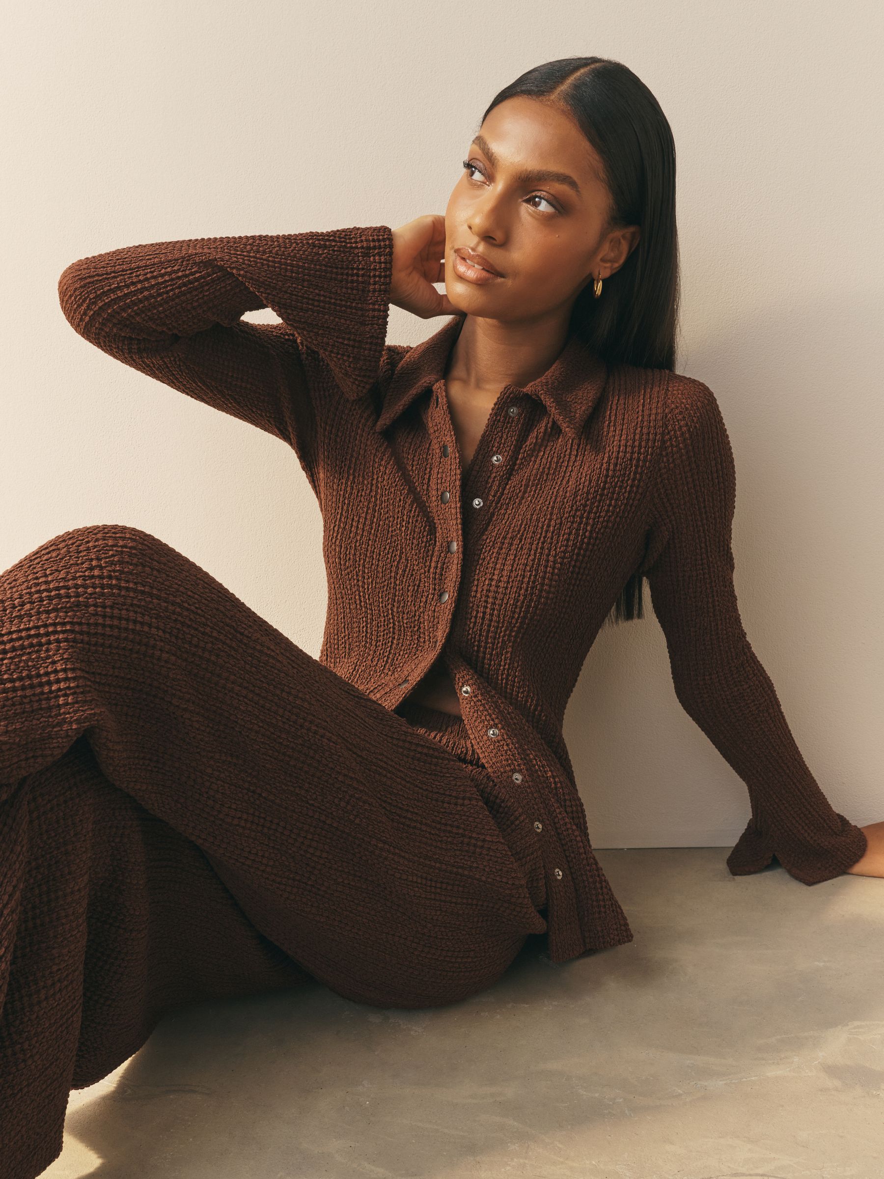 Buy Nothing Ordinary Chocolate Brown Premium Soft Touch Crinkle