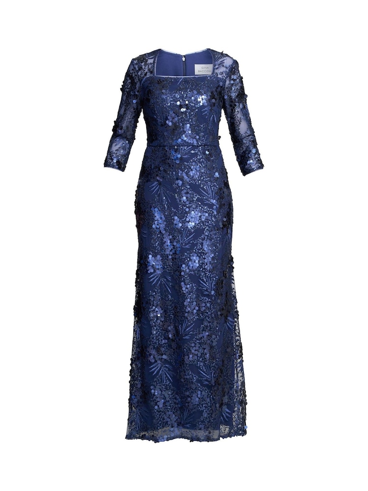 Gina Bacconi Blue Eileen Wrap Maxi Dress - Image 5 of 5