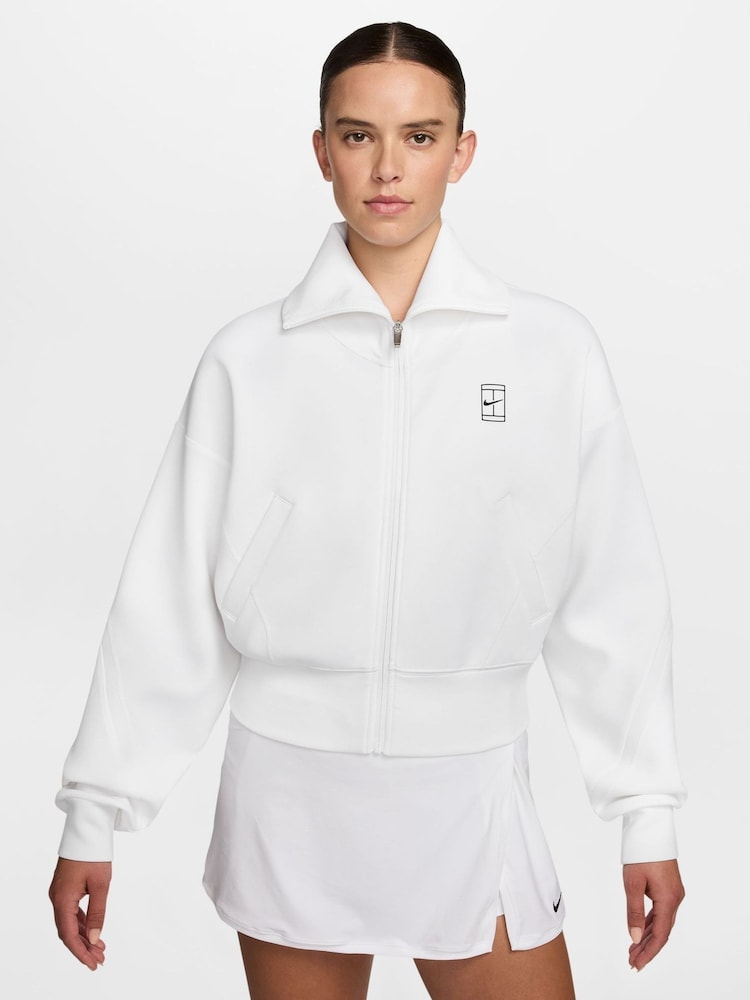 Nike White Advantage Dri-FIT Full-Zip Tennis Jacket - Image 1 of 3