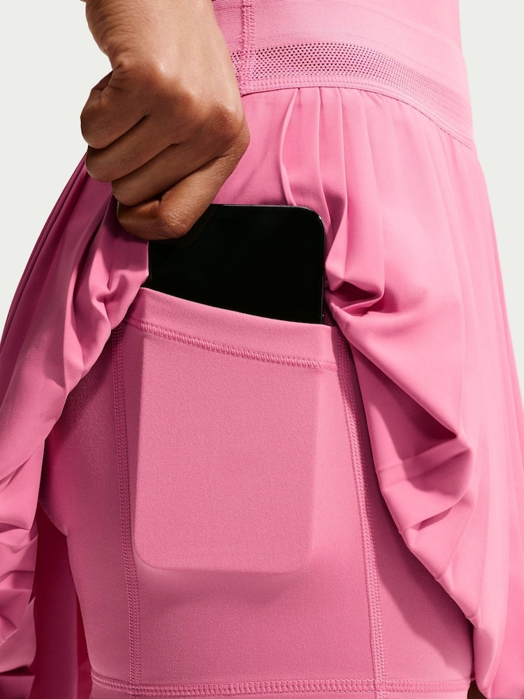 Nike Peony Pink Court Advantage Dri-FIT Pleated Tennis Skirt - Image 7 of 7