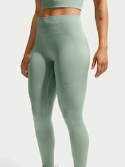 Nike Steam Green Pro Seamless High Waisted 7/8ths Leggings - Image 4 of 5