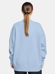 Nike Hydrogen Blue Oversized Fleece Crew Neck Sweatshirt - Image 2 of 3