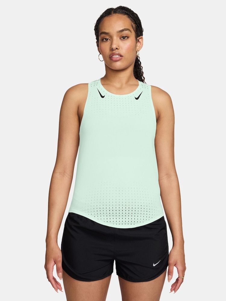 Nike Barely Green AeroSwift Dri-FIT ADV Running Vest Top - Image 1 of 3