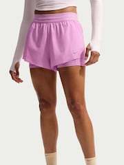 Nike Purple Swift Dri-FIT Mid Rise 2-in-1 Running Shorts - Image 3 of 6