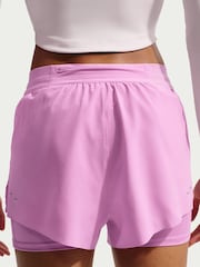 Nike Purple Swift Dri-FIT Mid Rise 2-in-1 Running Shorts - Image 4 of 6