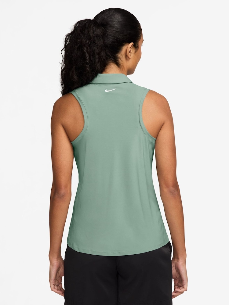 Nike Steam Green Victory Dri-FIT Sleeveless Polo Shirt - Image 2 of 3