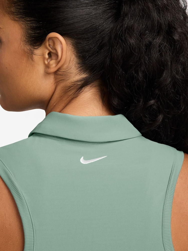 Nike Steam Green Victory Dri-FIT Sleeveless Polo Shirt - Image 3 of 3