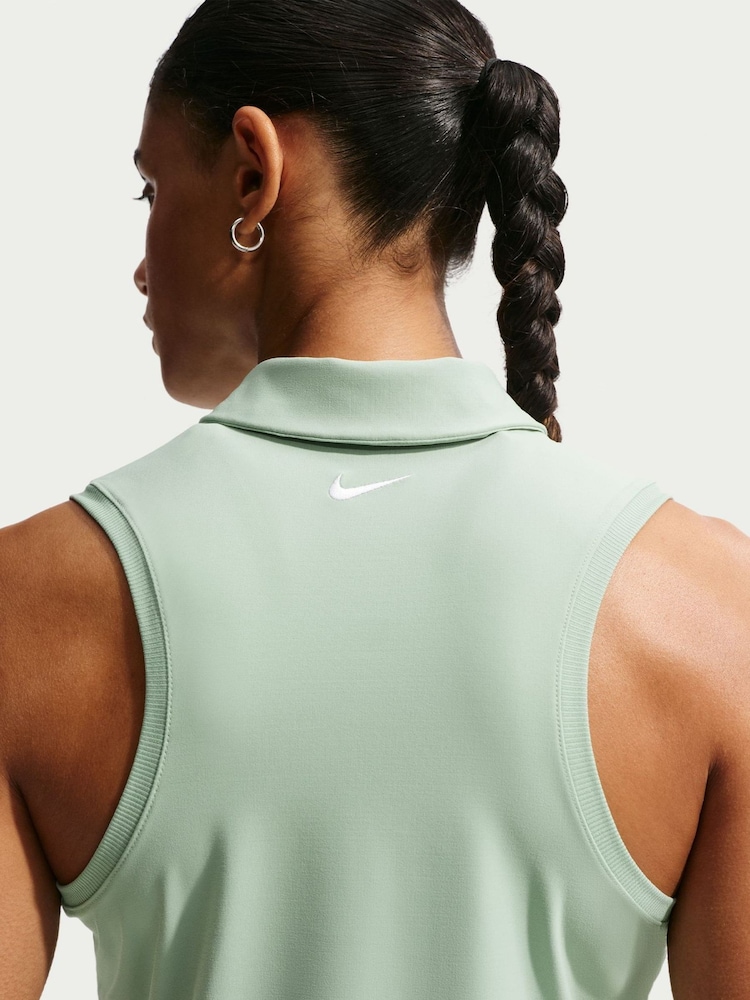 Nike Steam Green Victory Dri-FIT Sleeveless Golf/Padel Polo Shirt - Image 4 of 4 Nike Steam Green Victory Dri-FIT Sleeveless Golf/Padel Polo Shirt - Image 4 of 4