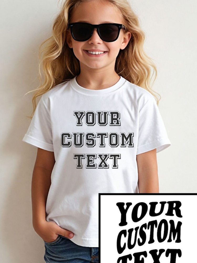 Loveabode Personalised Kids "Custom Text" T-Shirt - Image 2 of 6 Loveabode Personalised Kids "Custom Text" T-Shirt - Image 2 of 6