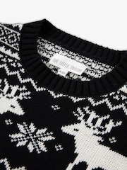 The Little Tailor Kids Christmas Reindeer Fairisle Pattern Jumper - Image 8 of 9