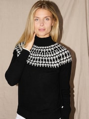 The Little Tailor Smart Fairisle Funnel Neck Knit Jumper - Image 1 of 4