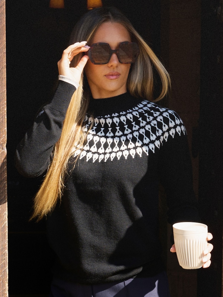 The Little Tailor Smart Fairisle Funnel Neck Knit Jumper - Image 2 of 4