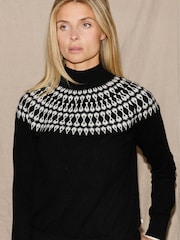 The Little Tailor Smart Fairisle Funnel Neck Knit Jumper - Image 3 of 4