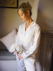 The Little Tailor Satin Button Through Pyjamas - Image 1 of 4