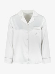 Crema - The Little Tailor Satin Button Through Pyjamas - Imagen 6 de 14