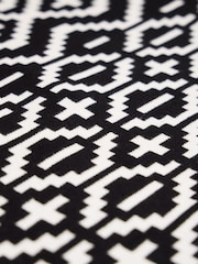 The Little Tailor Geometric Design Slim Fit Ski Christmas Black Jumper - Image 6 of 7