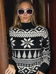 The Little Tailor Chunky Two Tone Fairisle Jumper - Image 2 of 6