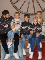 The Little Tailor Cream Festive Fairisle Funnel Neck Jumper - Image 5 of 5