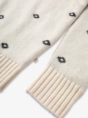 The Little Tailor Cream Festive Fairisle Funnel Neck Jumper - Bild 9 von 9